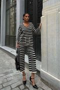 Candy Çizgili Straight Fit Pantolon Takım 9705-015 resmi